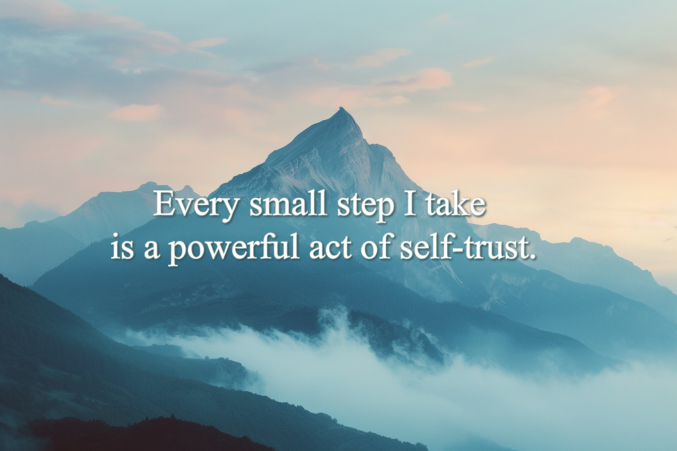 Mantra Poster: Every small step I take is a powerful act of self-trust
