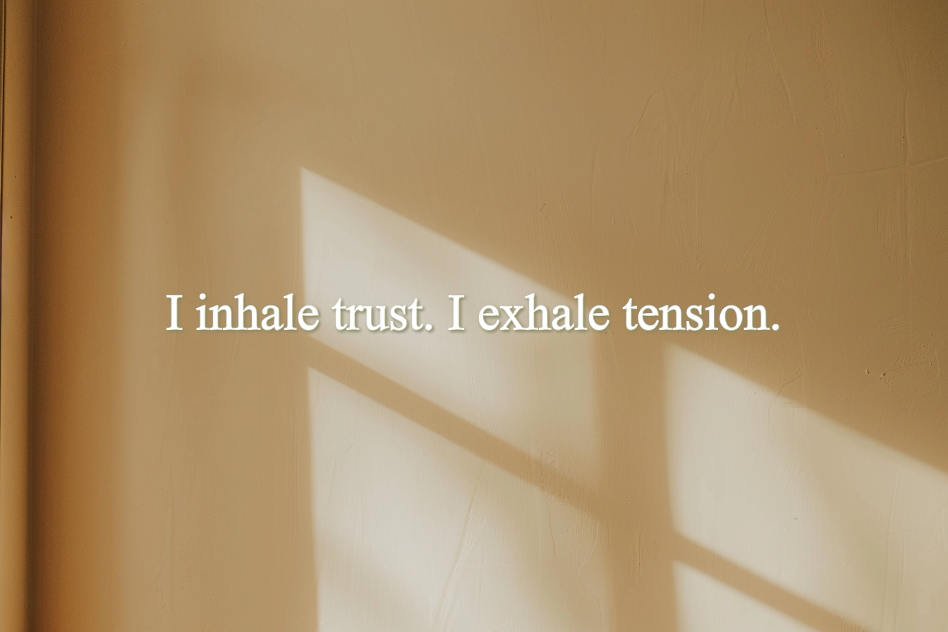 Mantra Poster: I inhale peace, I exhale tension
